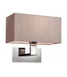 1 Light Single Indoor Wall Light Polished S/Steel, Oyter, E27 - 1
