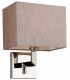 1 Light Single Indoor Wall Light Polished Stainless Steel, Oyster Shade, E14 - 1