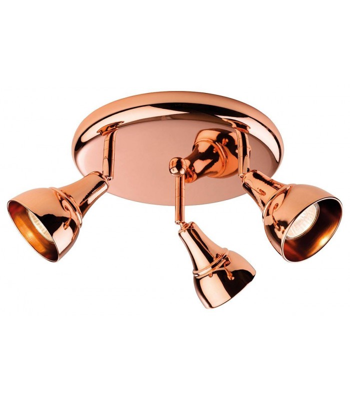 3 Light Spotlight Flush Copper, GU10 - 1