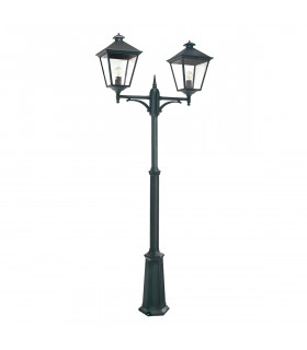 Turin Grande 2 Light Twin Outdoor Post Lantern Black IP54 E27-1