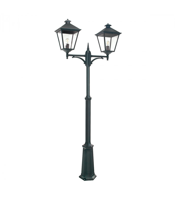 Turin Grande 2 Light Twin Outdoor Post Lantern Black IP54 E27-1
