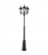 Valencia 3 Light Triple Outdoor Post Lantern Black IP54 E27
