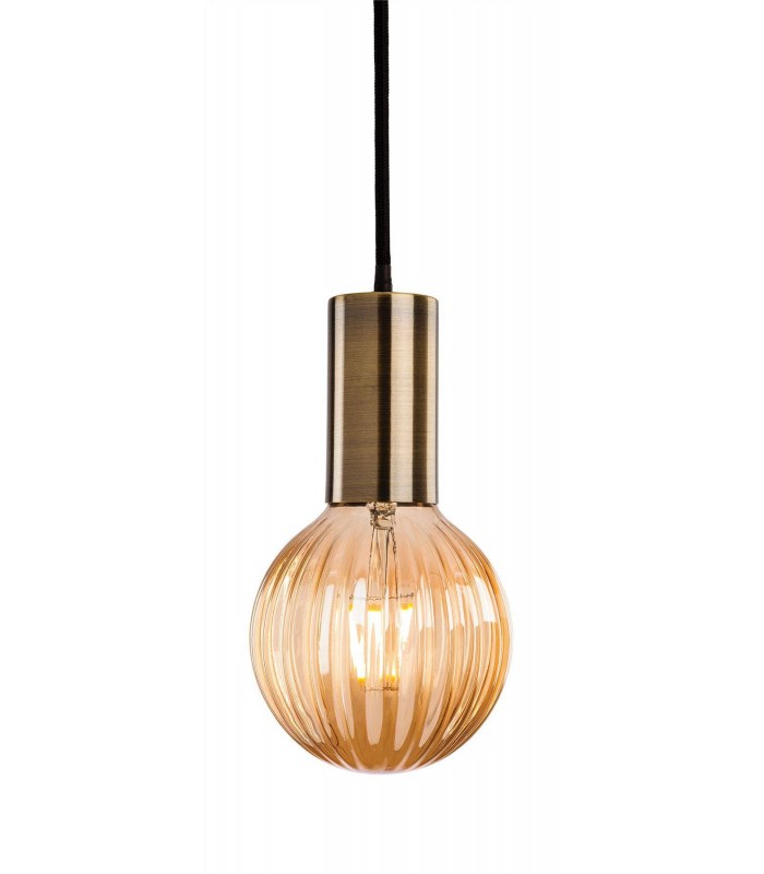 1 Light Ceiling Pendant Antique Brass, E27 - 1