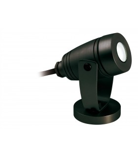 LED 1 Light Outdoor Wall Light & Spike Spot Black IP68 - 1