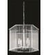 4 Light Ceiling Pendant - Hexagon Chrome, Clear Glass Rods, G9 - 1