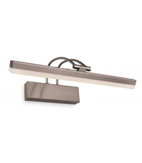 LED 1 Light Picture Wall Light - 8w Brushed Steel - 1