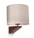 1 Light Indoor Wall Light (Switched) Dark Walnut, Cream Shade, E27 - 1