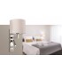 1 Light Indoor Wall Light Light, USB Port Chrome, Cream Shade, E27 - 2