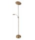 LED 2 Light Floor Lamp Antique Brass - 1