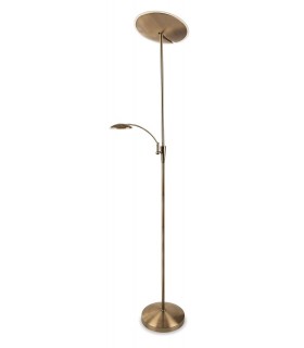 LED 2 Light Floor Lamp Antique Brass - 1