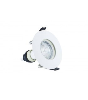 LED IP65 Fire Rated Downlight Recessed Spotlight GU10 Holder Matt White IP65 - 1