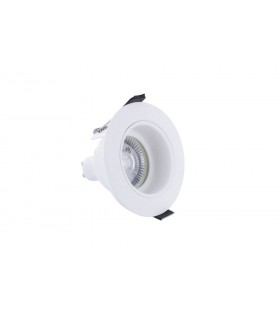 LED Fire Rated Downlight Recessed White GU10 Holder Matt White IP65 - 2