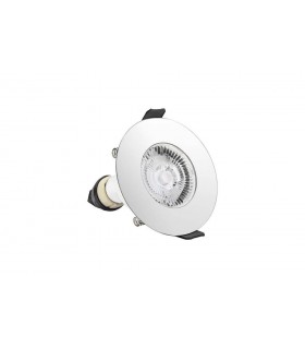 LED Round Fire Rated Downlight Round Polished Chrome GU10 Holder Polished Chrome IP65 - 1