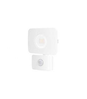 LED Floodlight 20W 3000K 1800lm PIR Sensor / Override Matt White IP64 - 1