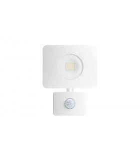 LED Floodlight 20W 3000K 1800lm PIR Sensor / Override Matt White IP64 - 2