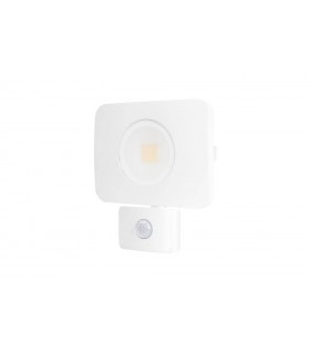 LED Floodlight 50W 3000K 4500lm PIR Sensor / Override Matt White IP64 - 1
