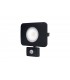 LED Floodlight 50W 3000K 4500lm PIR Sensor / Override Matt Black IP64 - 1