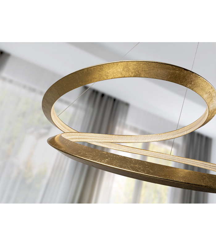 Eternity Integrated LED Pendant Ceiling Light Gold 3000K-3