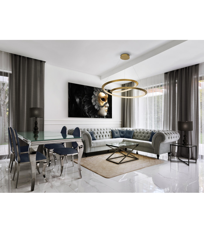 Eternity Integrated LED Pendant Ceiling Light Gold Dimmable 3000K Remote Control-2