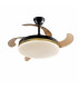 Vento Ceiling Fan Matt Black And Gold Leaf 3000-6000K Remote Control