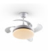 Vento Mini Ceiling Fan Matt White And Bronze 3000-6000K Remote Control-1