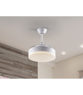 Vento Mini Ceiling Fan Matt White 3000-6000K Remote Control-2