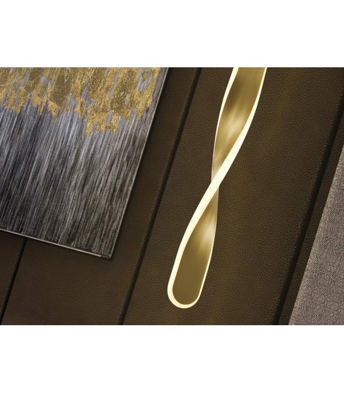 Twist Integrated LED Pendant Ceiling Light Brushed Gold 3000K-3