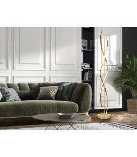 Dido LED Integrated Floor Lamp Shiny Gold 3000K