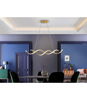 Dido Bar Pendant Ceiling Light Shiny Gold 3000K