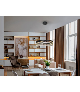 Selene Cylindrical Pendant Ceiling Light Matt Black 3000K-2