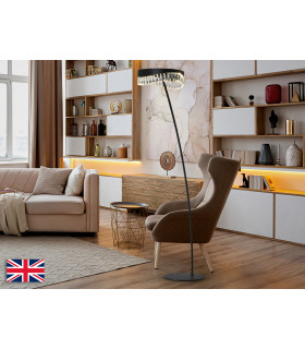 Selene LED Integrated Floor Lamp Matt Black 3000K-1