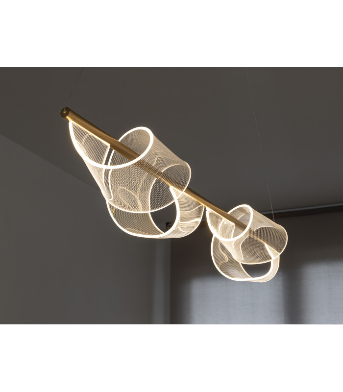Velas Bar Pendant Ceiling Light Matt Gold 3000K-4