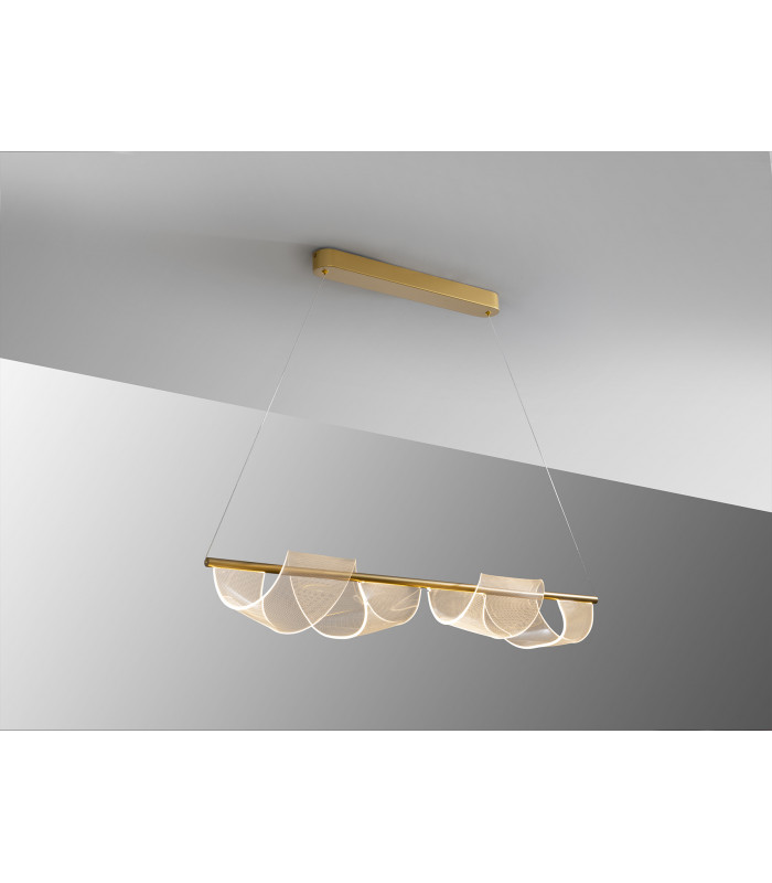 Velas Bar Pendant Ceiling Light Matt Gold 3000K-5