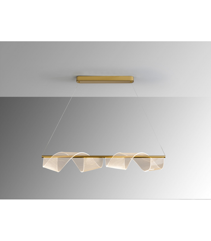 Velas Bar Pendant Ceiling Light Matt Gold 3000K-6