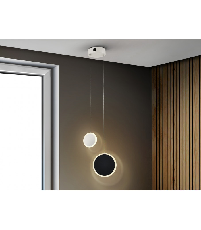 Duo Integrated LED Pendant Ceiling Light White 3000K-1