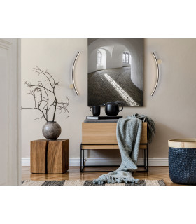 Smile Integrated LED Wall Lamp Matt Black 3000K-2