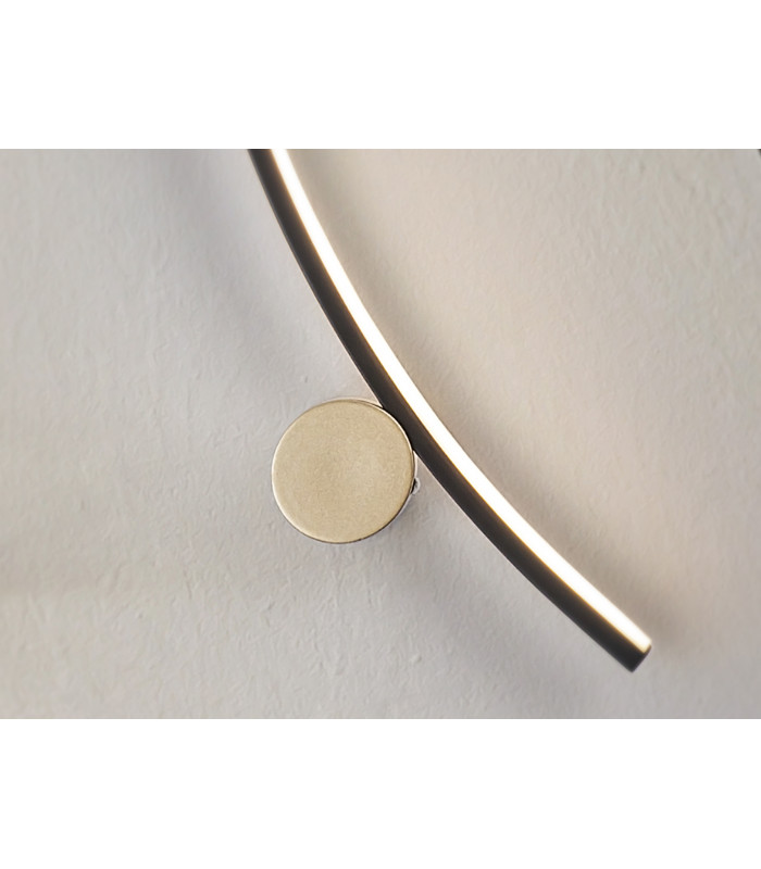 Smile Integrated LED Wall Lamp Matt Black 3000K-3