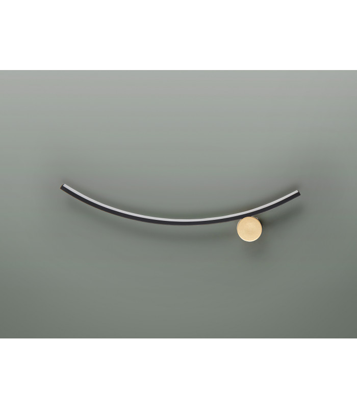 Smile Integrated LED Wall Lamp Matt Black 3000K-4
