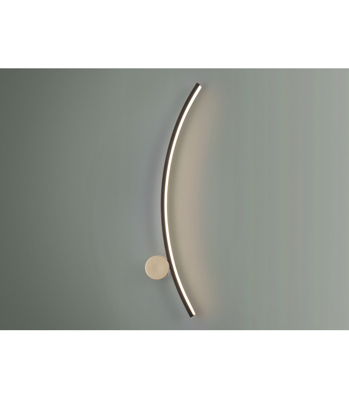 Smile Integrated LED Wall Lamp Matt Black 3000K-5