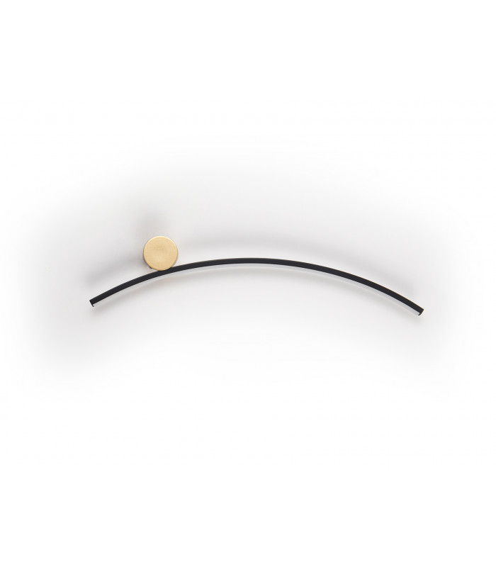 Smile Integrated LED Wall Lamp Matt Black 3000K-6