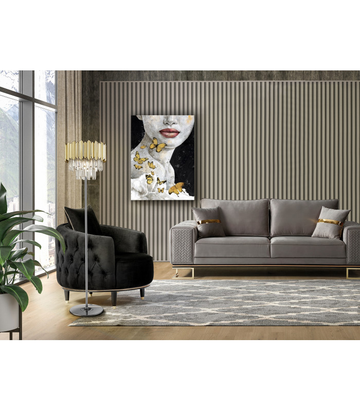 Tiara Glass Floor Lamp 3 Light Chrome G9-2