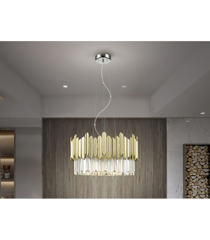 Tiara Pendant Ceiling Light 6 Light Chrome G9-1
