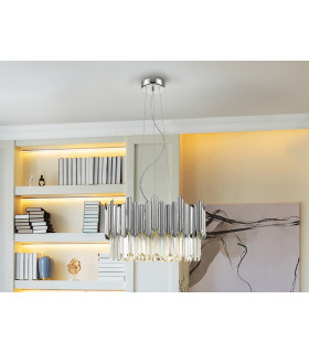 Tiara Pendant Ceiling Light 6 Light Chrome G9-1