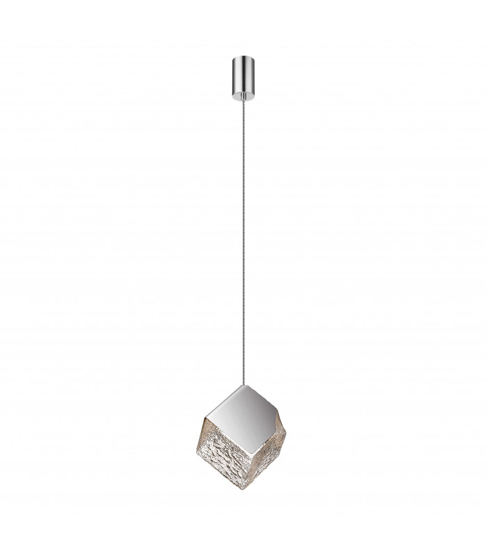 Priscila Integrated LED Pendant Ceiling Light Chrome Textured G9-1