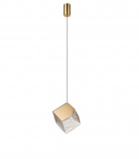 Priscila Integrated LED Pendant Ceiling Light Golden Textured G9-1