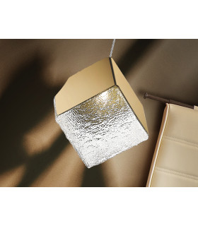 Priscila Integrated LED Pendant Ceiling Light Golden Textured G9-2