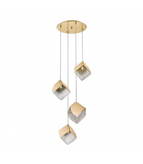 Priscila Cluster Pendant Ceiling Light 4 Light Golden Textured G9-1