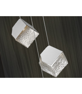 Priscila Cluster Pendant Ceiling Light 4 Light Chrome Textured G9-2