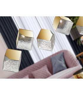 Priscila Bar Pendant Ceiling Light 5 Light Golden Textured G9-2