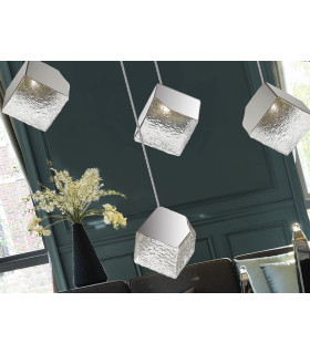 Priscila Cluster Pendant Ceiling Light 12 Light Chrome Textured G9-2